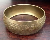 SALE... Beautiful Detailed Gold tone Middle Eastern Bangle Bracelet.