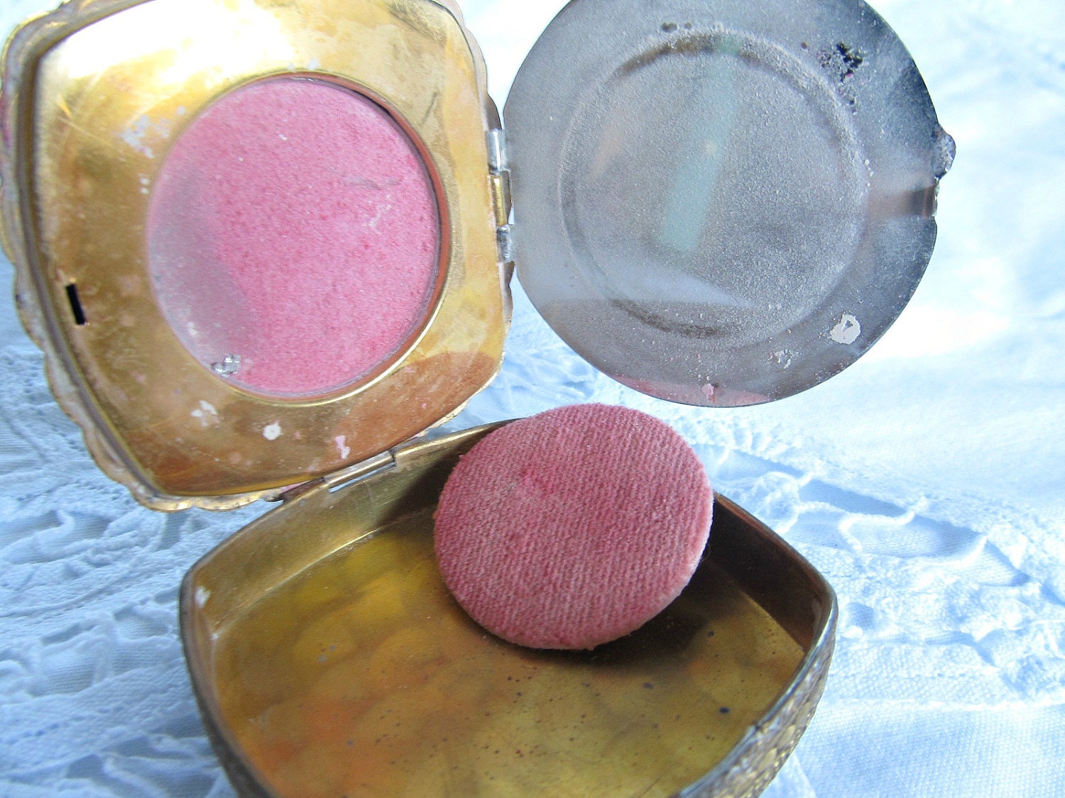 French Enamel Guillouche Powder Compact