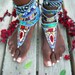Gladiator Patchwork Barefoot Sandals