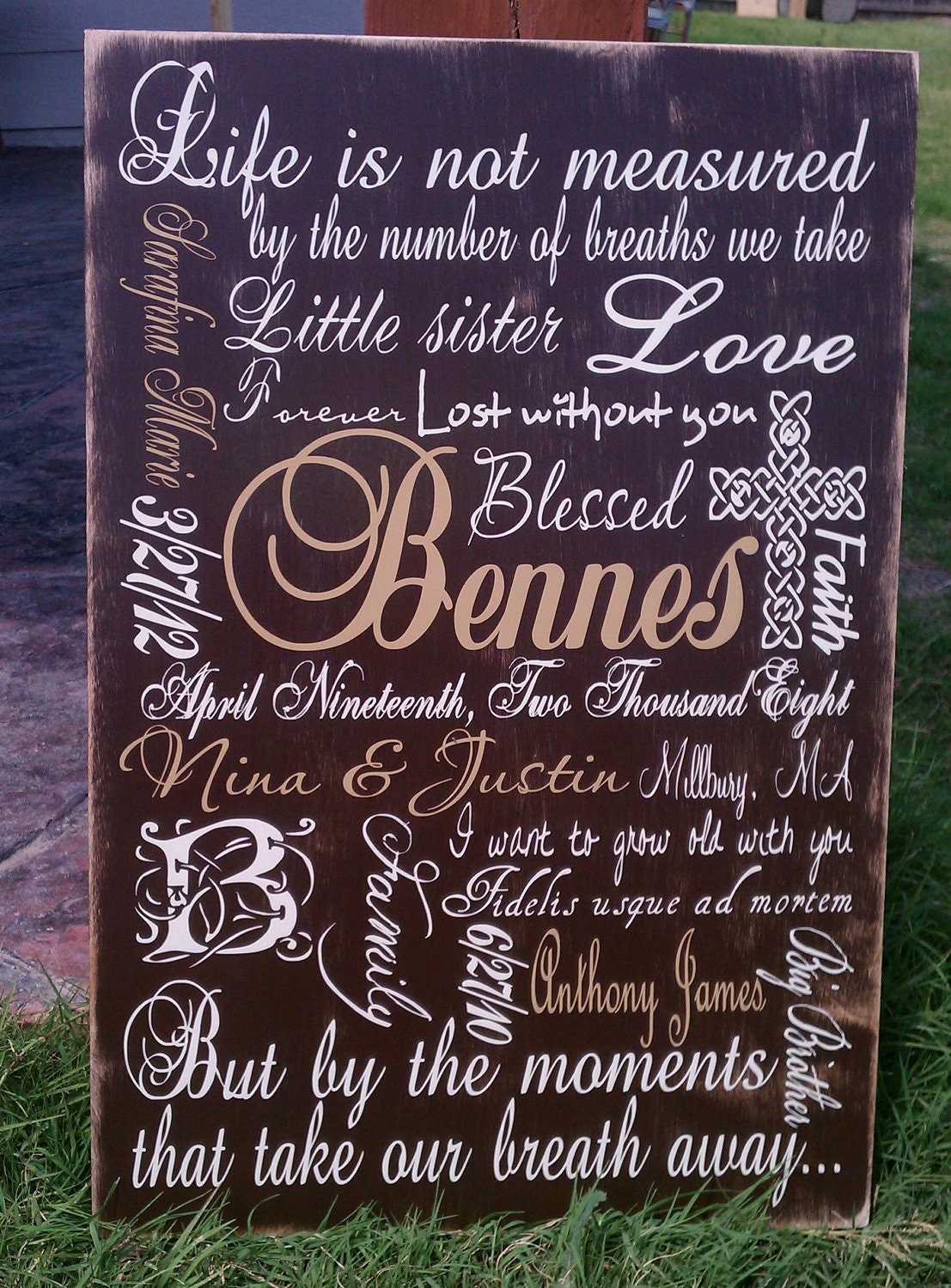 Family Subway Art Sign, Personalized to tell your family's story 16x24