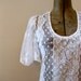 vintage 1980s // lace wedding dress // boho festival dress // small