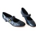 Vintage Dark Blue Leather Mary Janes Size 8 Kitten Heel