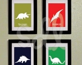 Printable PDF Set of Four Dinosaur Prints 5x7 Il_170x135