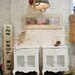 Painted Cottage Chic Shabby White Pair of Romantic Night Tables NT485