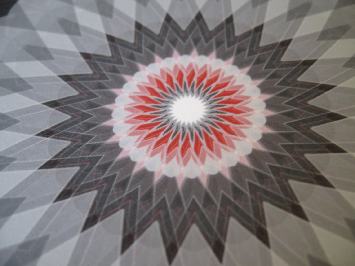 February, Geometric Flower of the Month Club --- 5 x 5 inch, abstract generative art print, Flower 11d,  giclee on cotton rag paper
