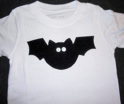 Halloween Shirt - Long Sleeve and Short Sleeve Onesie Tee Tshirt - Baby Toddler Boys and Girls - Bob the Bat
