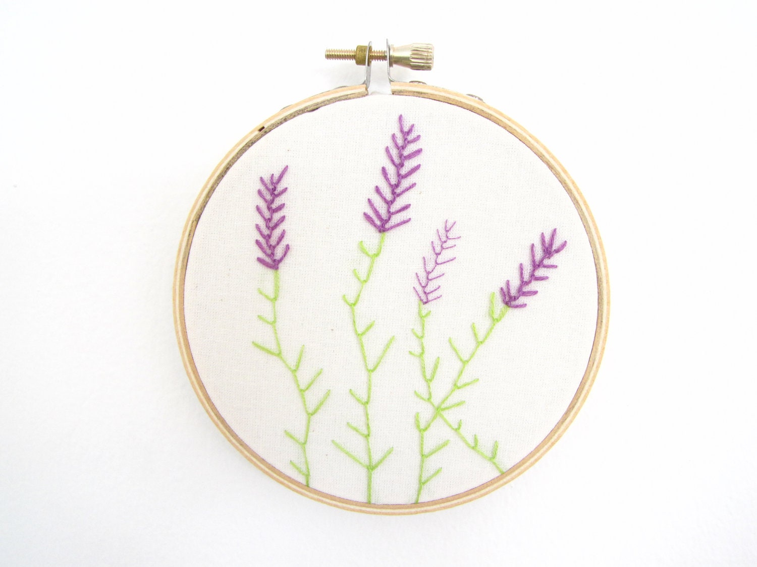 Embroidery Hoop Art - Lavender Fields