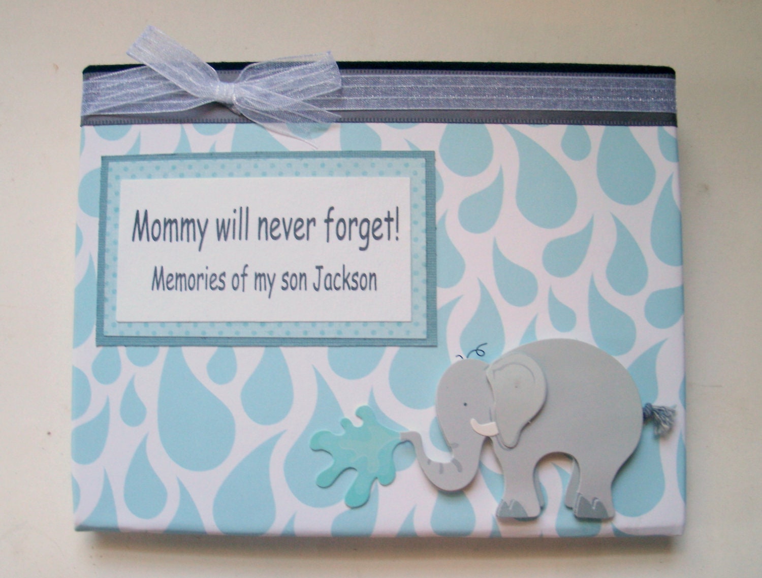 RESERVED for Ashley Custom and Personalized Altered Baby Album Holds 52 4x6 Prints