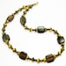 Natural Wood Necklace - Brown - Marigold - Mosaic Turquoise - Gemstone