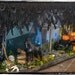 Reserved - Diane Payment # 1 SLEEPY HOLLOW. Ghost Legend Curio Diorama. Headless Horseman, Ichabod Crane, Covered Bridge, Church Graveyard,
