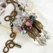 Chain Pull Pair for Ceiling Fan or Lamp with German Crystal Point and Multicolored Drops