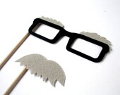 Photo booth Props. Wedding Photo Props. Photo Props. Mustache on a Stick. Over the hill. Props on a Stick - The Senior Starter Maro Kit