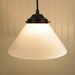 Calais Port. LARGE Vintage Milk Glass PENDANT Light