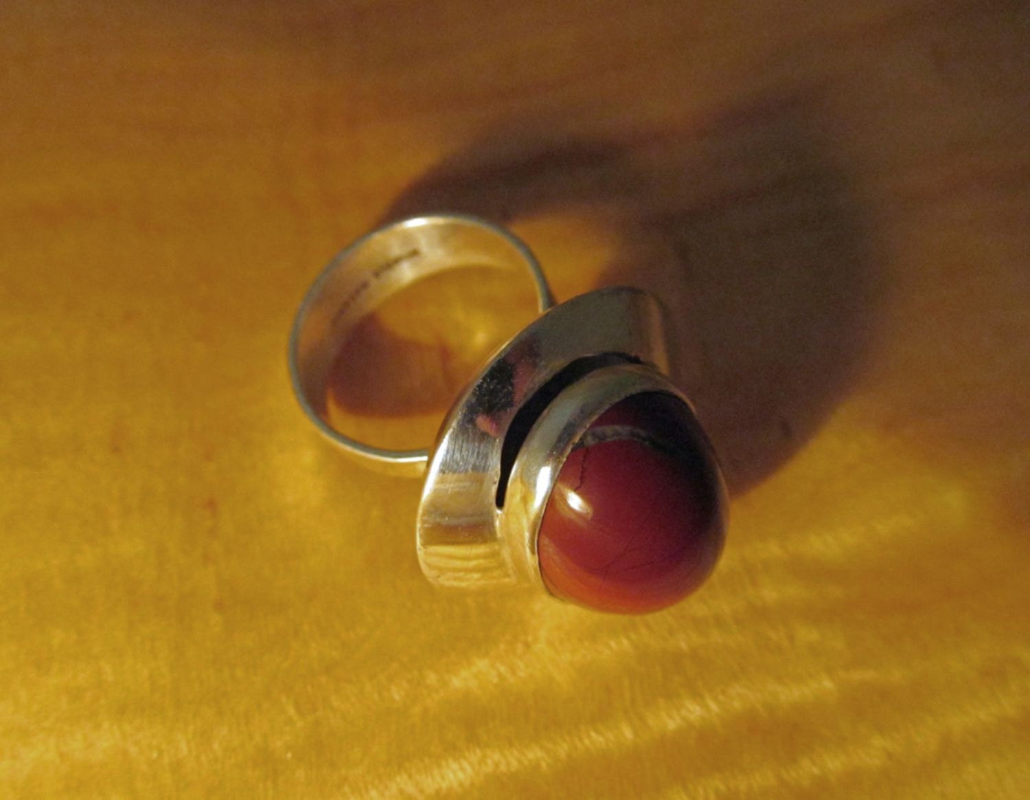 Silver Modernist Ring Jasper
