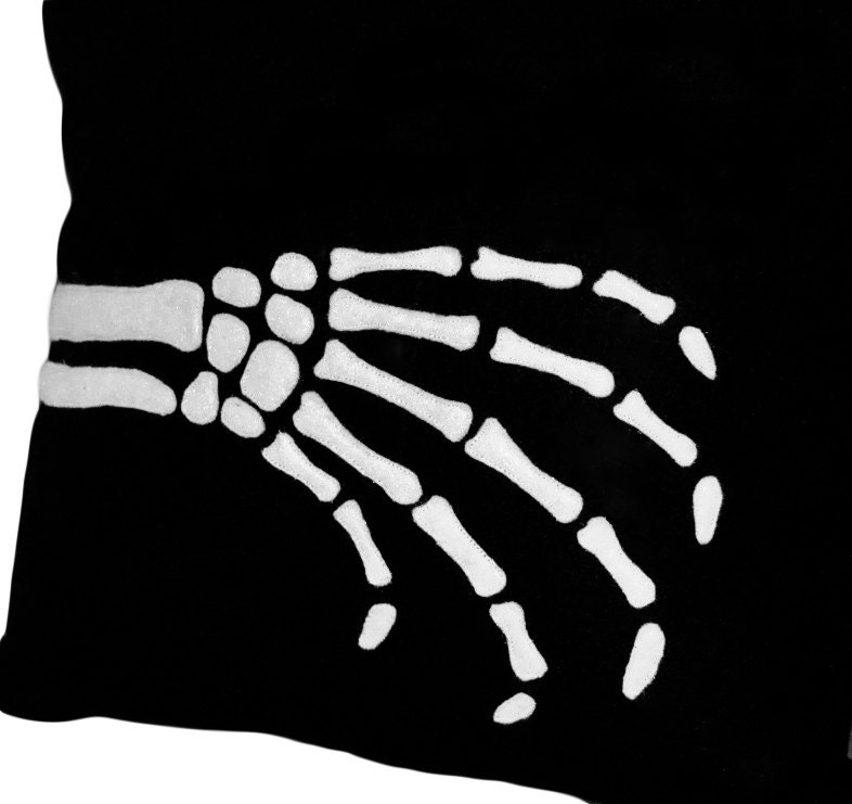 Skeleton Hand Pillow