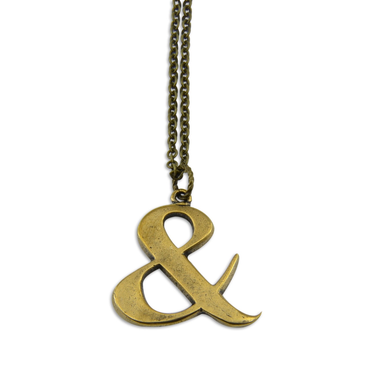 Ampersand Necklace - Simple Modern Minimal Necklace - Gwen Delicious Jewelry Designs