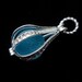 Silver plated - Fancy teardrop - cage locket