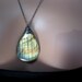 Labradorite Necklace, Big Colorful Gemstone, Sterling Silver