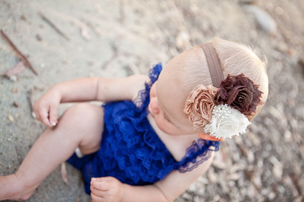 Shabby Chic Headband - All Natural Trio
