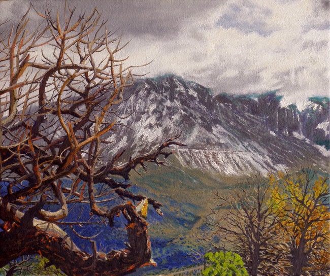 Landscape Painting Print - Porcupine Rim Trail - 11" x 14" Giclee