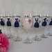 Hand Painted Personalized Bridal Party Dress Wine Glass Set - GIFT WRAPPING AVAILABLE