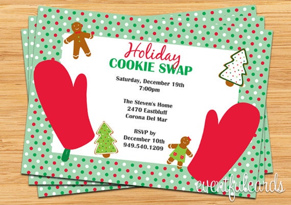Christmas Cookie Swap Party Invitation Il_570xn