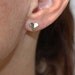 Heart Shaped Pyramid Stud Earrings 14K rose gold dipped