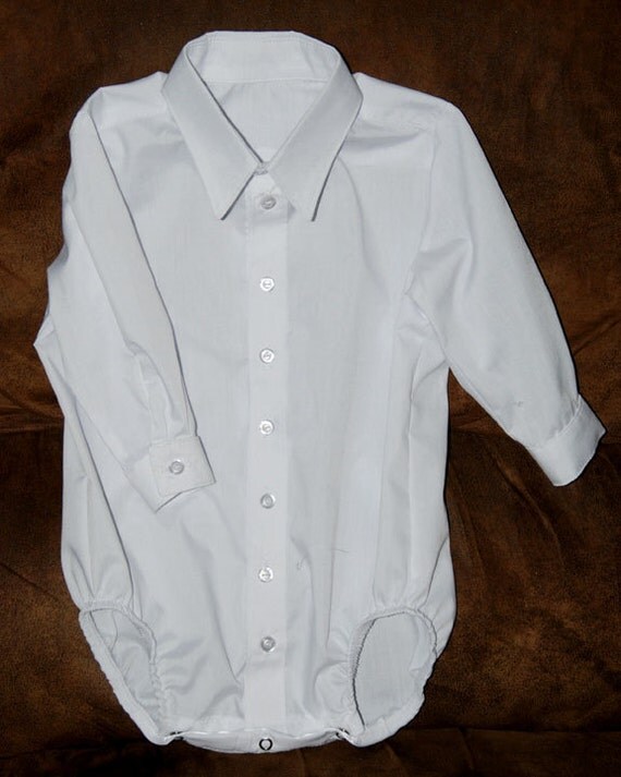 Dress Shirt Onesie Long sleeve by Debragardner on Etsy