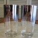 2 Silver Ombre Water or Mixed Drink Glasses Straight Sides