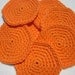 Cotton Facial Cloths or Make Up Removers Facial Scrubbies in Orange