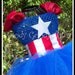 LITTLE LADY AMERICA Avengers Captain America Inspired Tutu Dress - Large 4-6t