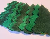 DIY Felt Christmas Trees Ornaments- Large Evergreen Felt Trees Die Cuts - Christmas Tree Shapes- Cut Outs- Felt Pieces