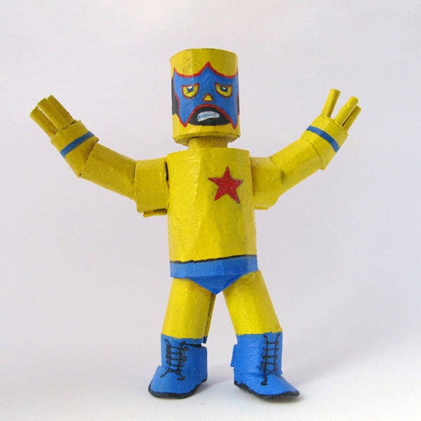 Cardboard Lucha Libre Robot - El Santo de Cartón