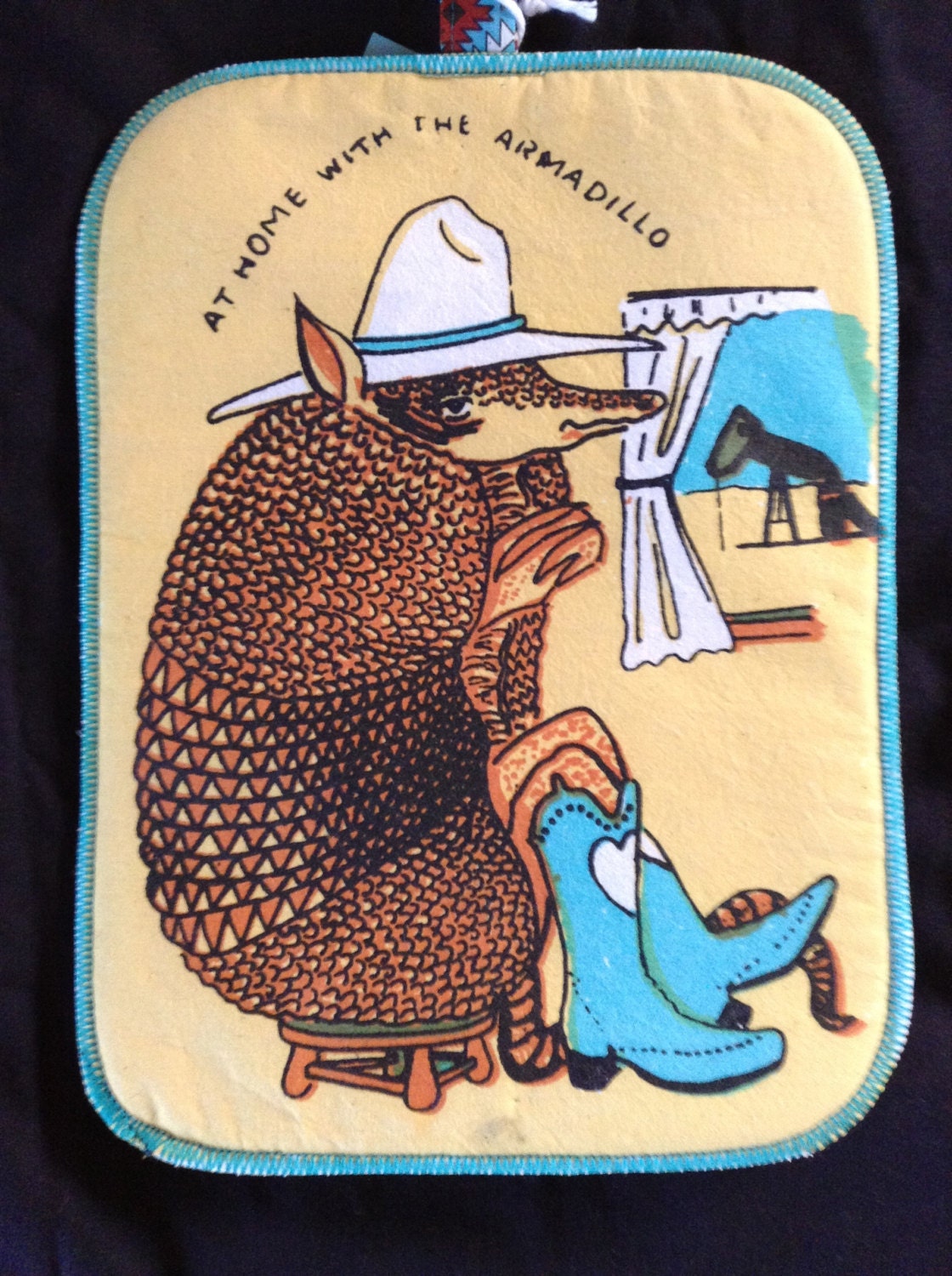 Hand Screened Original Design Armadillo Pot Holder