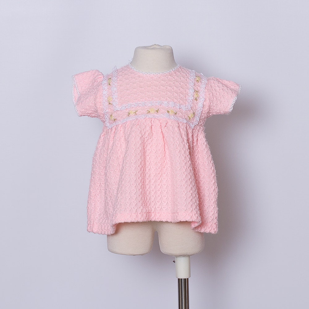RESERVED for Mimi Cracra // vintage baby pink sweater dress / sale