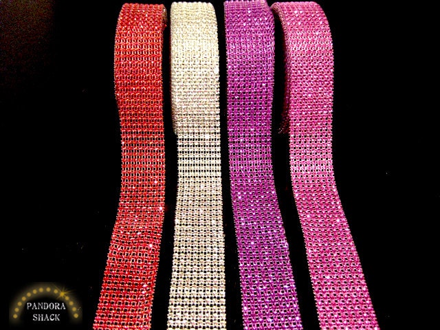 Diamond mesh variety pack, illusion jewel-like extremely sparkly. Cut and glue. 8 colors. 1 yard of each color. -8 yards-