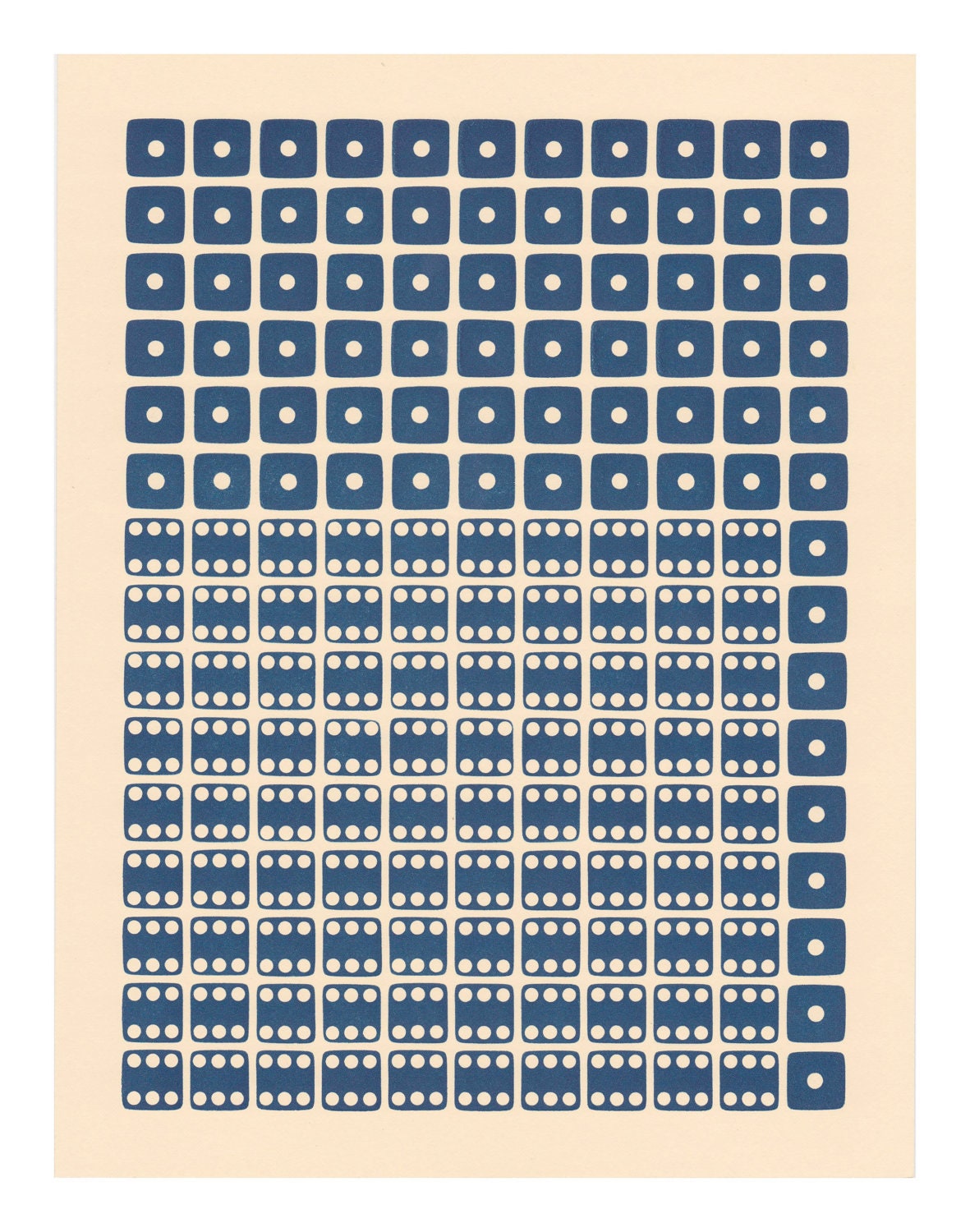 Letterpress Dice Print - Beta Herculis