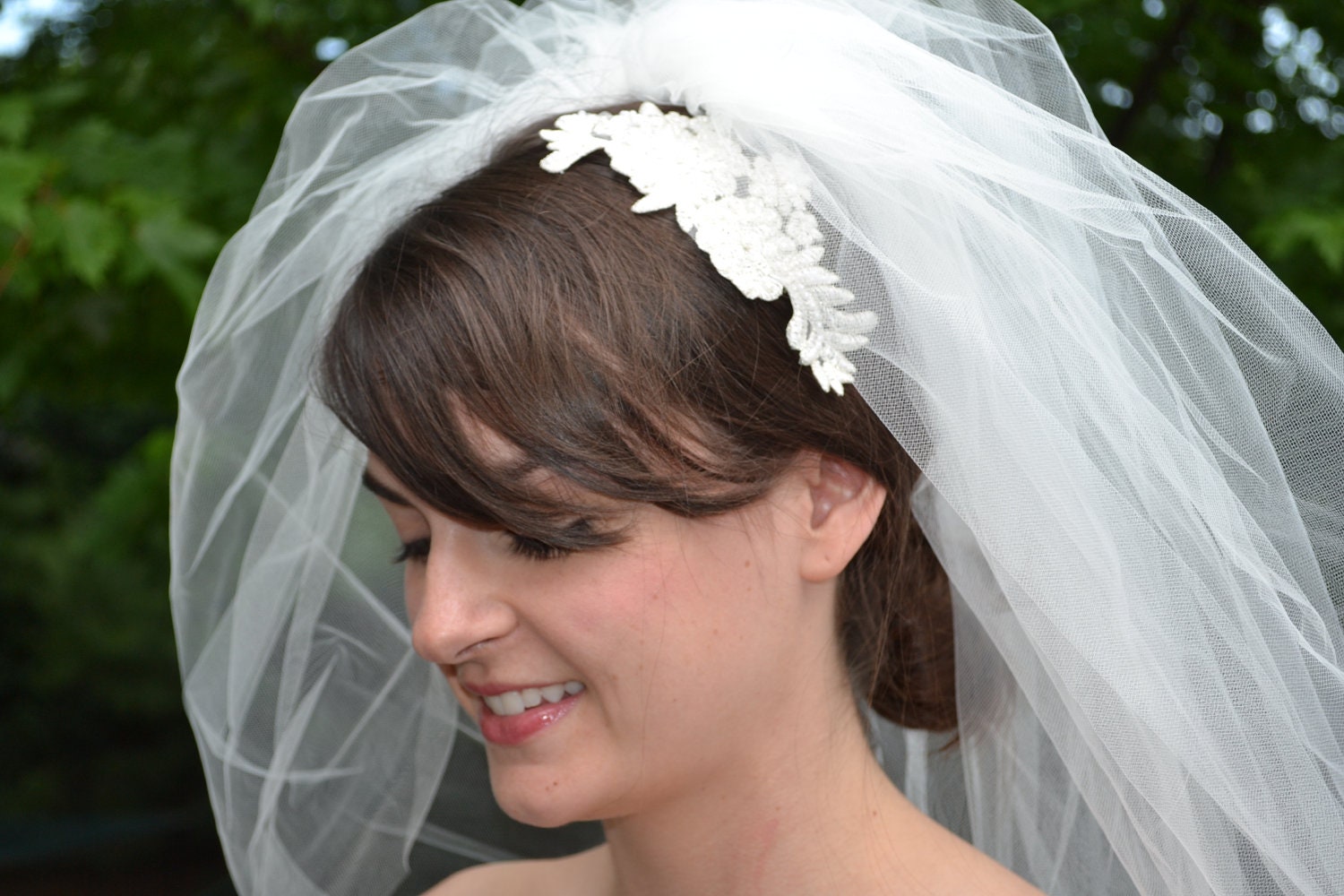 Bridal Ivory Embroidered Pearl Hair Comb by Jill's Boutique on Etsy