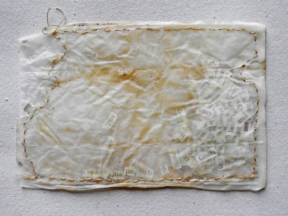 Envelope of Wasted Words / Teabags dipped in beeswax