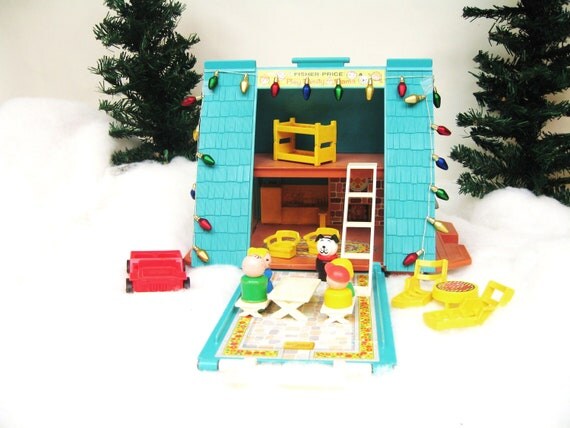 Vintage Fisher Price A Frame House by toysofthepast on Etsy