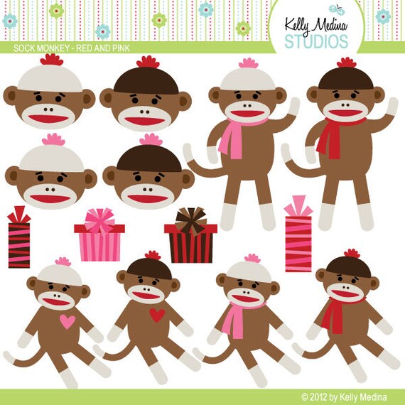 sock monkey clip art - photo #50