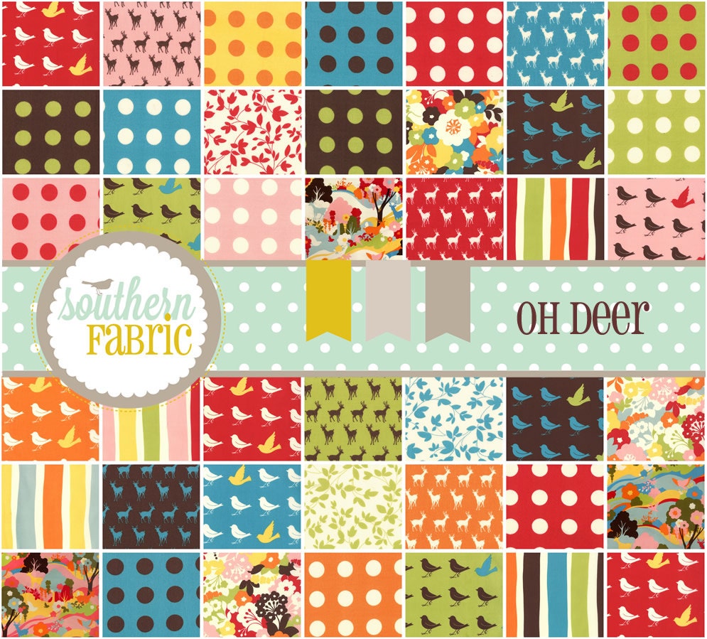 Oh Deer Layer Cake 16070LC  by MoMo -Layer Cake for Moda Fabric Squares