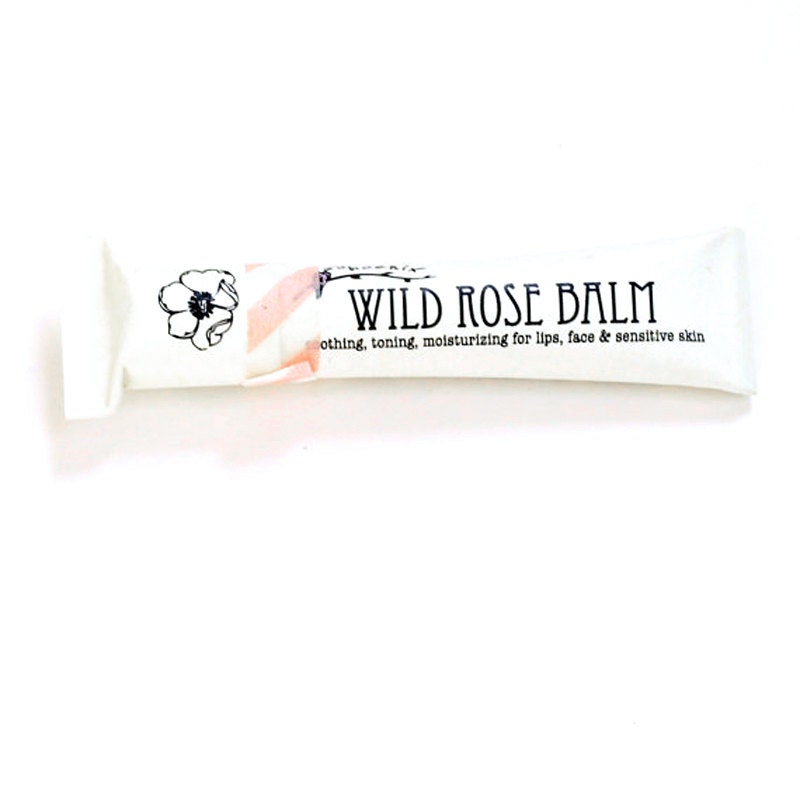 LAST ONE - Wild Rose Balm, Organic Lip Balm, Beauty Balm, Handmade with Infused Wild Roses, Eco Friendly Tube, .21 oz