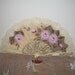 Vintage Spanish Hand Held Fan - Abanicos Giner Lace Hand Painted Fan
