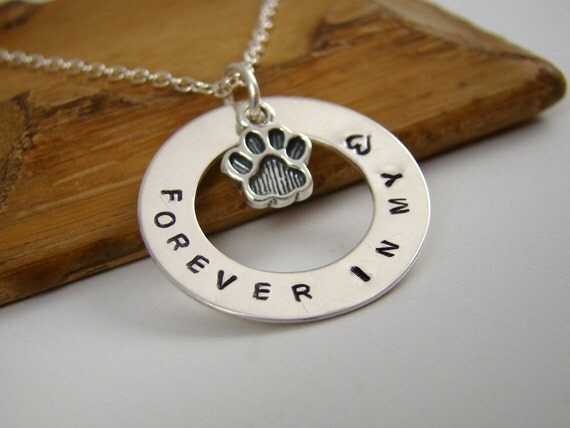 Items similar to Pet Memorial Eternity Pendant Necklace Dog Cat