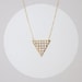 Single Grid Triangle // Gold or Silver