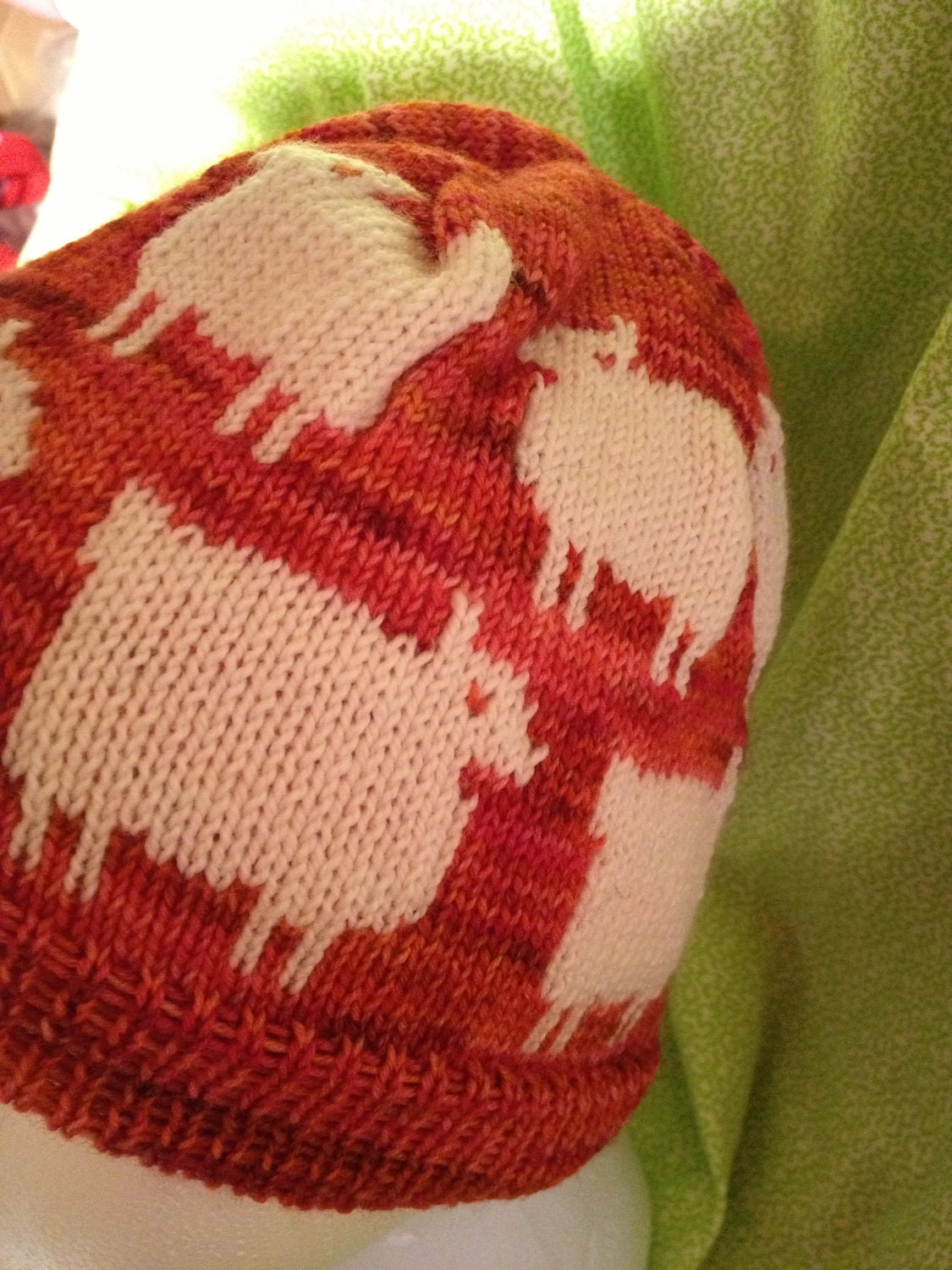 Merino sheep Beanie hat in Merino and silk ON SALE