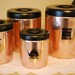 West Bend Copper and Black Metal Canister Set