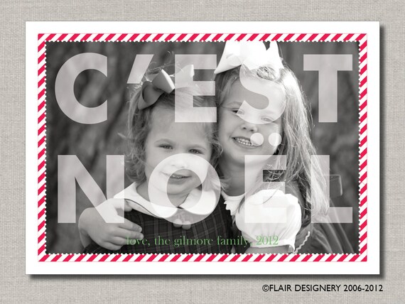 Photo Holiday Card - Set of 50 Cards - It's Christmas by Flair Designery Il_570xn