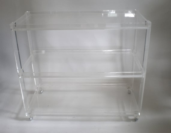 Hollywood Regency Lucite Cart / Buffet Server